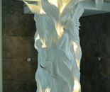 Name: Ali Asghar Sarkhoshzadeh/ Title: Mother,s Love/ Dimensions: 120x260cm/ Technique: Modern Plastering/ Year: 2024/ Price: 1200$