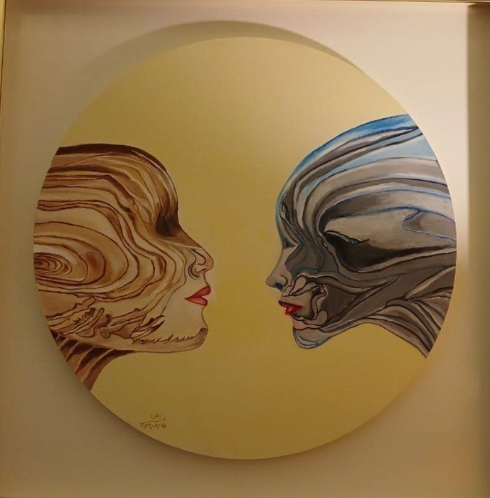 Name: Zohreh Atrchi/ Title: Billiant Mind/ Technique: Oil Paint/ Dimensions: 50cm diameter/ Year: 2026/ Pirce: 259$