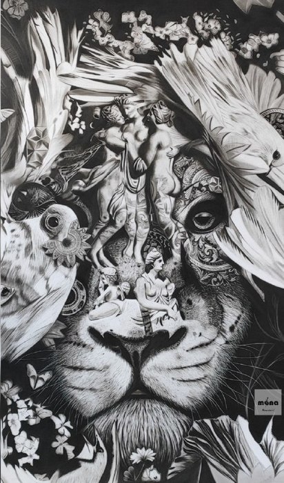 Name: Mona Faghani/ name of work: Captivity, power, freedom/ Dimensions: 100×70/ Technique: Charcoal drawing/ Year: 2024/ Price: Agreement