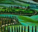 Painting : "Tuscany. The Drunken Road"