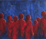 Name: Hamta Hoseini/ Title: Red uproar/ Dimensions: 120*80/ Technique: Acrylic/ Year: 2026/ Price: 163$