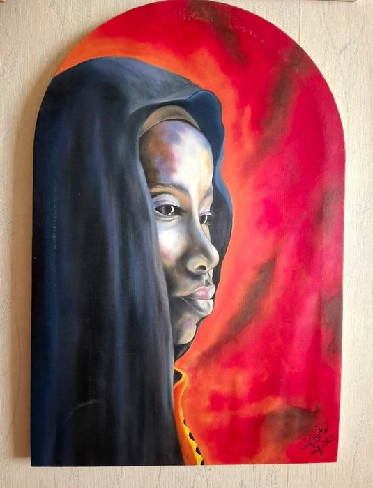 Name: Forouzan Jamshidian/ name of work: Behind the Veil of Nigh/ Dimensions: 45×60/ Technique: Oil on Canvas/ Year: 2022/ Price: Personal Archive