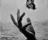 Name: Atefeh Gholibeygian/ Title: And Still, The Flight/ Dimensions: a3/ Technique: Black-and-White Drawing/ year: 2026/ Price:50$