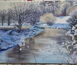 landscape oil painting "Winter"