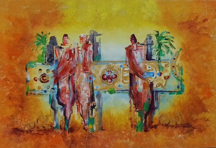 Name: Ahlam Rameshk/ Title: Soul of the Sun/ Dimensions: 90*60cm/ Technique: Oil Painting/ Price: 2500$
