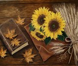 Name:  Fatemeh Rahmani/ Title: A story of autumn, from leaf to seed/ Dimensions: 60×44cm/ Technique: Colored Pencil/ Year: 2026/ Price: 600$