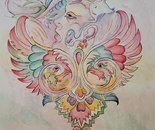 Name: Fatemeh Mohammad Ali Yazdi Zadeh/ Title: Siavash/ Technique: Acrylic and Watercolor/ Dimensions: 50×70 cm/ Year: 2026/ Price: 300$