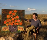Poppies and Ponies Blue