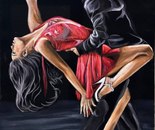 Name: Parvaneh Raouf/ Title: Until the Last Step/ Dimensions: 70×100cm/ Technique: Oil on suede canvas/ Year: 2026/ Price: 320$