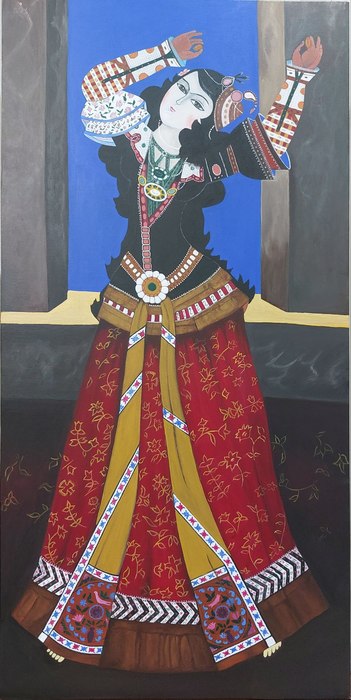 Name: Mina Nourizad/ Title: Khaton/ Dimensions: 100×70cm/ Technique: Acrylic/ Year: 2026/ Price: Agreed Price