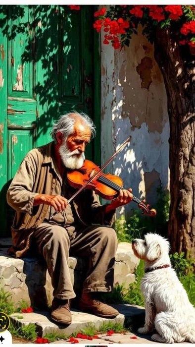 Name: Mansour zarrinbakhsh/ Title: Atale with a violin/ Dimension: 48×70/ Technique: oil pinter/ Year: 2026/ Price: 500$
