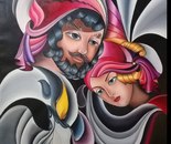 Artist Name: Fatemeh Jolodari/ Title: Artist/ Dimensions: 100*70/ Technique: Oil paint/ year: 2026/ Price:100$