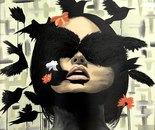 Name: Romina Hosseinpou/ Title: Koornegah/ Dimensions:70×70 cm/ Technique: Oil painting/ Year: 2025/ Price:1,250$