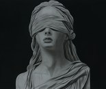 Name: Reyhaneh Sheykhi/ Title: Sacred Deception/ Dimensions: 30×40cm/ Technique: Charcoal drawing/ Year: 2026/ Price: Agreement
