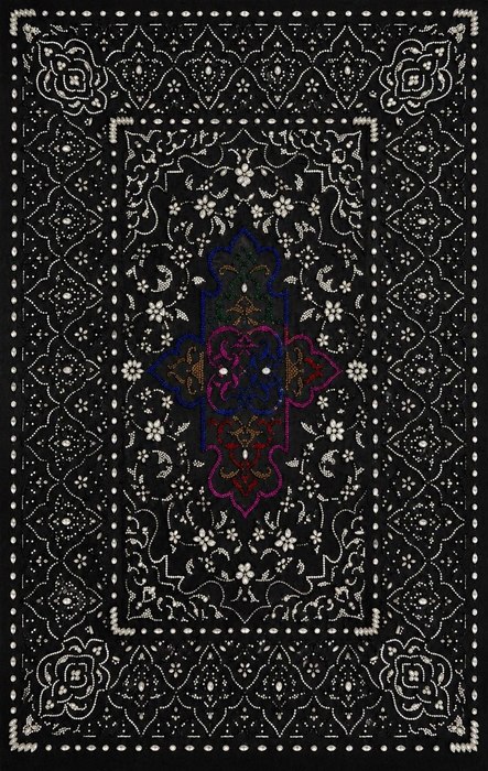 Name: Fatemeh Saber/ Title: Starry Night Carpet/ Dimensions: 100×150cm/ Technique: Patina/ Year: 2025/ Price: Negotiable