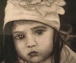Name: Fatemeh Khoshabi/ Title: Childlike Gaze/ Dimensions: A4/ Technique: Black Pencil/ Year: 2026/ Price: 30$
