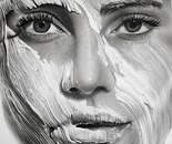 Name: Masoumeh Seif/ Title: Kermy Portrait/ Dimensions: 40×40cm/ Technique: Charcoal Drawing/ Year: 2023/ Price: 160$
