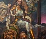 Name: Zahra Noorkhah/ Title: Atena/ Dimensions: 80×120/ Technique: Oil Color/ Year: 2026/ Price: 750$