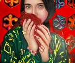 Name: Naghmeh Alasvand/ Title: The Coil of Silence/ Dimensions: 90×70cm/ Technique: Oil on Canvas/ Year: 2026/ Price: 1850$