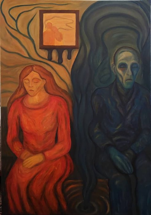 Name: Sara Patimar/ Title: Rivener/ Technique: Oil on Canvas/ Year: 2024/ Price: 195$