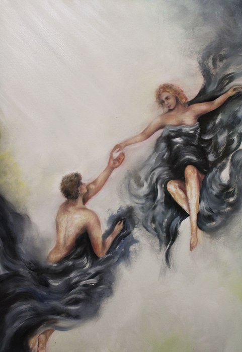 Name: Sogand Kazazi/ Title: Connector/ Dimensions:60×40cm/ Technique: Oil Paint/ Year: 2026/ Price: 154$