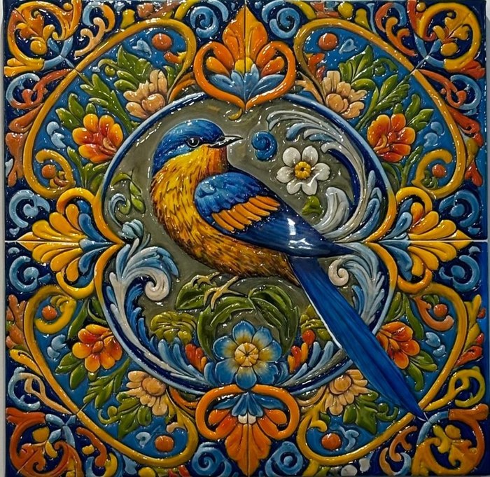 Name: Zahrasadat Mahalatian/ Title: Bird/ Dimensions: 50*50cm/ Technique: Resin Art/ Year: 2025/ Price: 400$