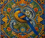 Name: Zahrasadat Mahalatian/ Title: Bird/ Dimensions: 50*50cm/ Technique: Resin Art/ Year: 2025/ Price: 400$