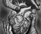 Name: Fatemeh, Malekjamshidi/ Title: where Love Lives/ Dimensins: a4/ Technique: Black Pencil Drawing/ Year: 2026/ Price: 75$