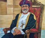 Name: Behnaz Baharloo/ Title: Sultan Haitham/ Dimensions: 100×80 cm/ Technique: Oil on Canvas/ Year: 2025/ Price: 1,000$