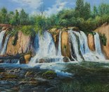 Name: Marjan Mirzaei boroujeni/ Title: Muradiye Waterfall/ Dimensions: 120*140cm/ Technique: Oil Paint/ Year: 2006/ Price: 1800$