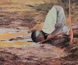 Name: Ahdiye Haidari/ Title: Lack of Water/ Dimensions: 60*80cm/ Technigue: Oil Paint/ Year: 2025/ Price: conexet