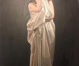 Name: Rozita Atighechian/ Title: Unseen Shame/ Dimensions: 130*80cm/ Technique: Oil color/ Year: 2025/ Price: 400$