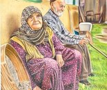 Name: Niusha Vakili Qahani/ Title: Village Life/ Dimensions: 50×60/ Technique: Colored pencil/ Year: 2026/ Price: 830$