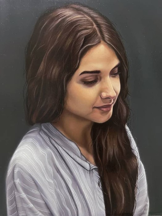 Name: Alireza Ramyar/ Title: Mahdis/ Dimensions: 23×29 cm/ Technique: oil paint/ Year: 2021/ Price: Personal Archive