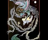 Name: MitraYazdani/ name of work: The Legend of Simorgh and Zaal/ Dimensions: Unframed 70*38cm/ Technique: Acrylic/ Year: 2026/ PRICE:2000$