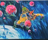 Name: Fatemeh Khademi/ Title: In the Orbit of Dreams/  Dimension: 60.90 cm/ Technique: Oil color on canvas/ Year: 2017/ Price: 150$