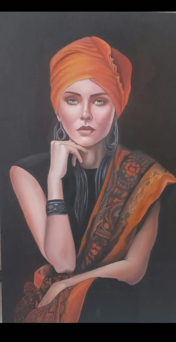 Name: Farideh Yazdkgasti/ Title: Aram/ Dimensions: 70×100cm/ Technique: Oil Painting/ Year: 2022/ Price: Agreed price