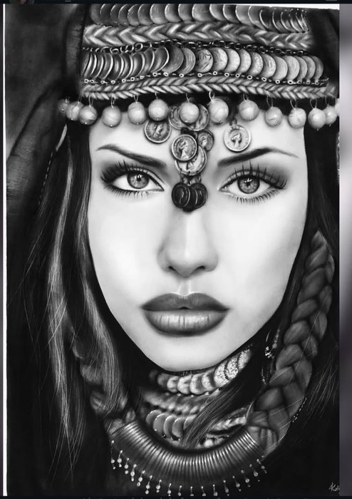 Name: Elaleh Darvishi/ Dimensions: 50*70cm/ Technique: Charcoal Drawing/ Price: conexet