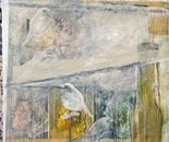  Dalia Bursztyn, Mixed media, oil collage and drawing on canvas, 80 by 77 cm