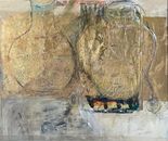 Dalia Bursztyn, Drawing and collage on canvas, 100 by 80 cm,