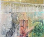 Dalia Bursztyn, Mixed media, oil collage and drawing on canvas, 80 by 77 cm