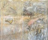 Dalia Bursztyn, Collage and oil on canvas, 100 by 100 cm,