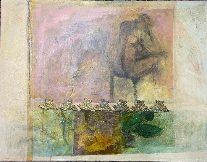  Dalia Bursztyn, Collage and oil on canvas, 70 by 90 cm,