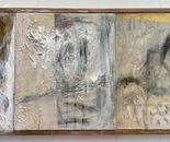 Dalia Bursztyn, Mixed media, oil, collage and drawing on canvas, 35 by 70 cm,