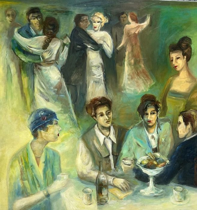  Miri Fanan, Acrylic on canvas, 120 by 130 cm