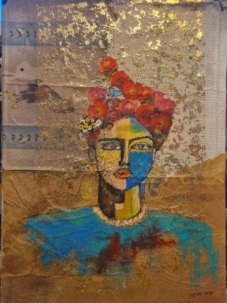 Ahuva Muzikansky, Mixed media & Acrylic on canvas, 90 by 67 cm