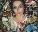 Portrait with butterflies