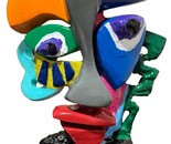 Cubist Face Sculpture