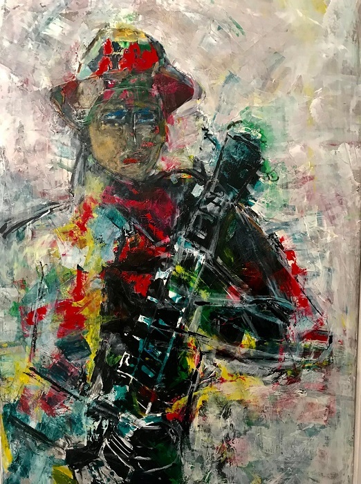 Miri Fanan, Acrylic on canvas, 100 by 70 cm by Yotzrim-Israeli Art Gallery