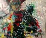 Miri Fanan, Acrylic on canvas, 100 by 70 cm